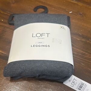 LOFT Outlet Gray Knit Leggings with Tag